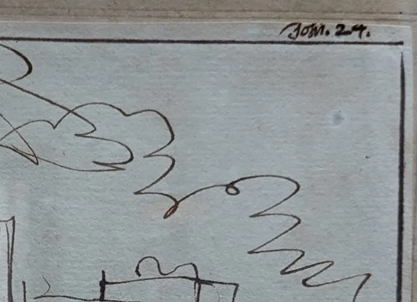 Detail of the biblical reference "Jos. 24." inked in the top-right corner.
